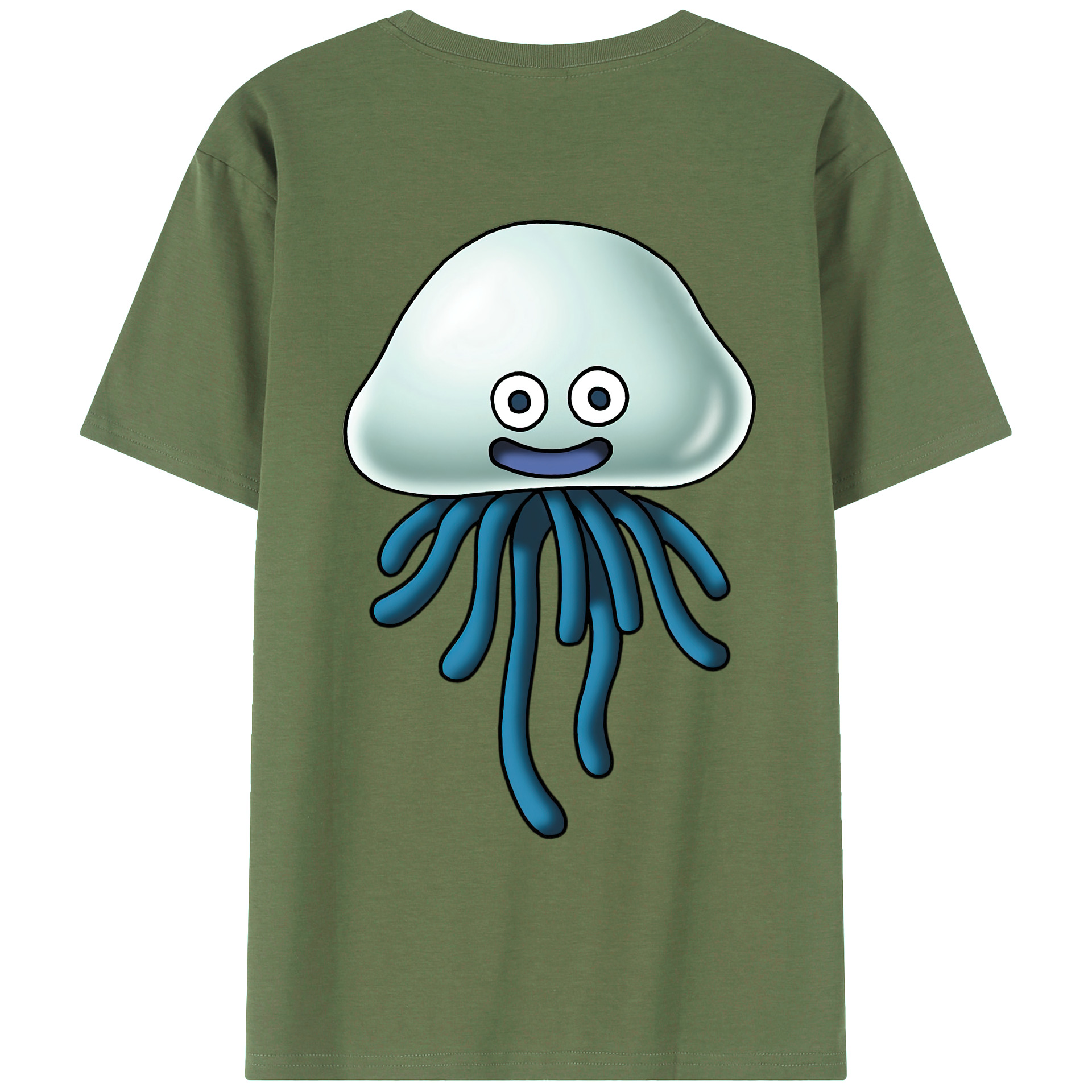 （画像用） ドラゴンクエスト Doragon Kuesuto Dragon Quest 綿100％ メンズ半袖Tシャツ（バックプリント） 通気性